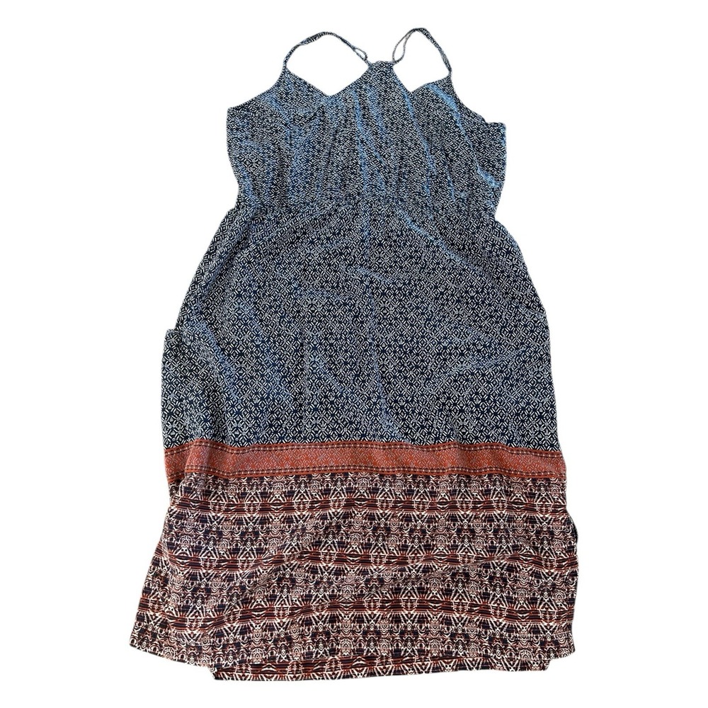 PATAGONIA Lost Wildflower Dress in Sunburst Crux Navy w Pockets Adjustable Sz XL - Picture 8 of 12